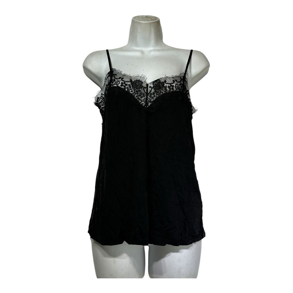 samsoe samsoe black lace trim slip top camisole Size S